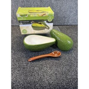 Crofton~Ceramic Avocado Dip Server~IOB